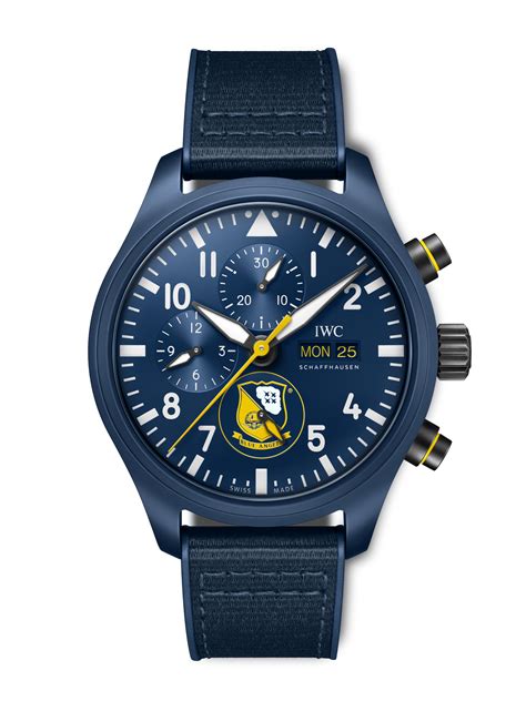 iwc pilot's watch chronograph edition blue angels|iwc blue angels.